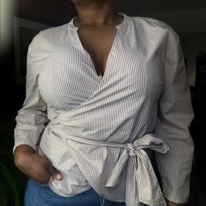 J Crew Wrap Tie Blouse - Like new!